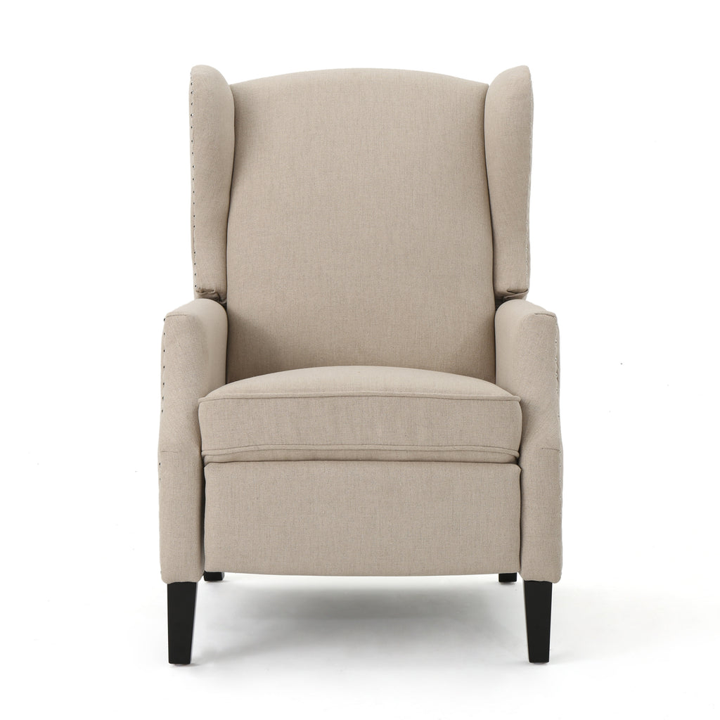 Westeros Wing Back Fabric Upholstered Recliner - Grand Goldman Shop
