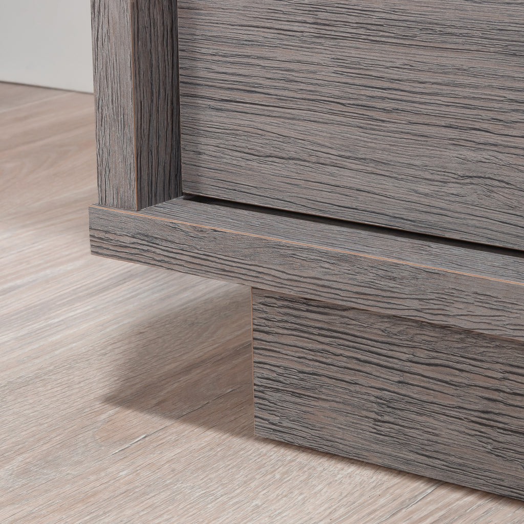 Lateral File with Two Drawers, Medium Gray finish | Premium Home Decor - Grand Goldman
