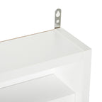 5-Tier Display Cabinet, Glass Display Case with 2 Doors and Adjustable Shelves, Wall-Mounted, White - Grand Goldman Shop