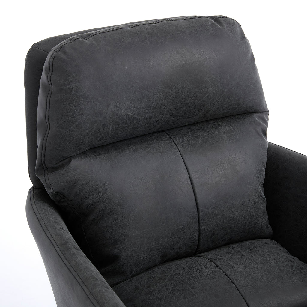 TY Adjustable Office Chair, Ergonomic Swivel Chair, Black Leather, Comfortable for Long Sitting, Versatile Home and Office Us