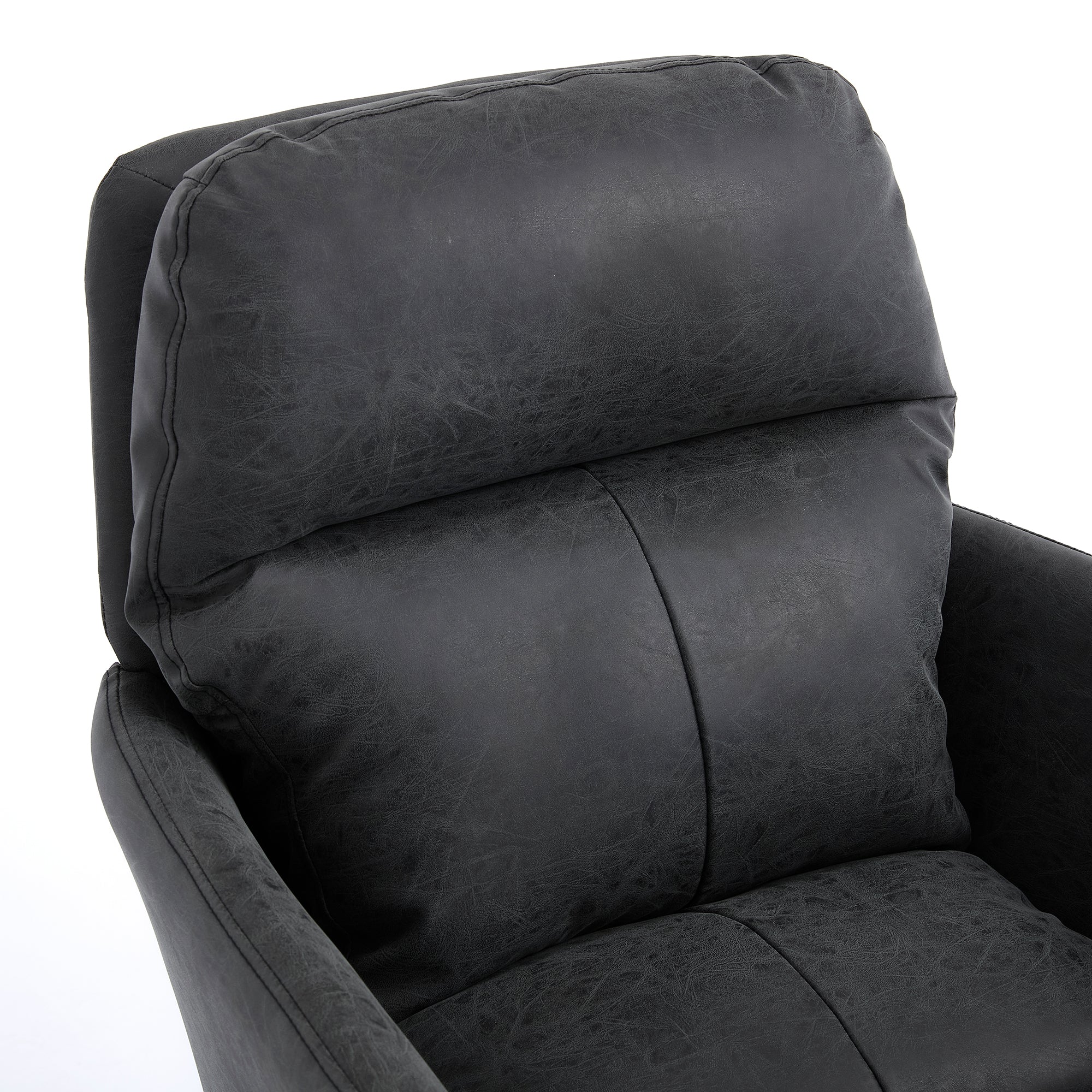TY Adjustable Office Chair, Ergonomic Swivel Chair, Black Leather, Comfortable for Long Sitting, Versatile Home and Office Us