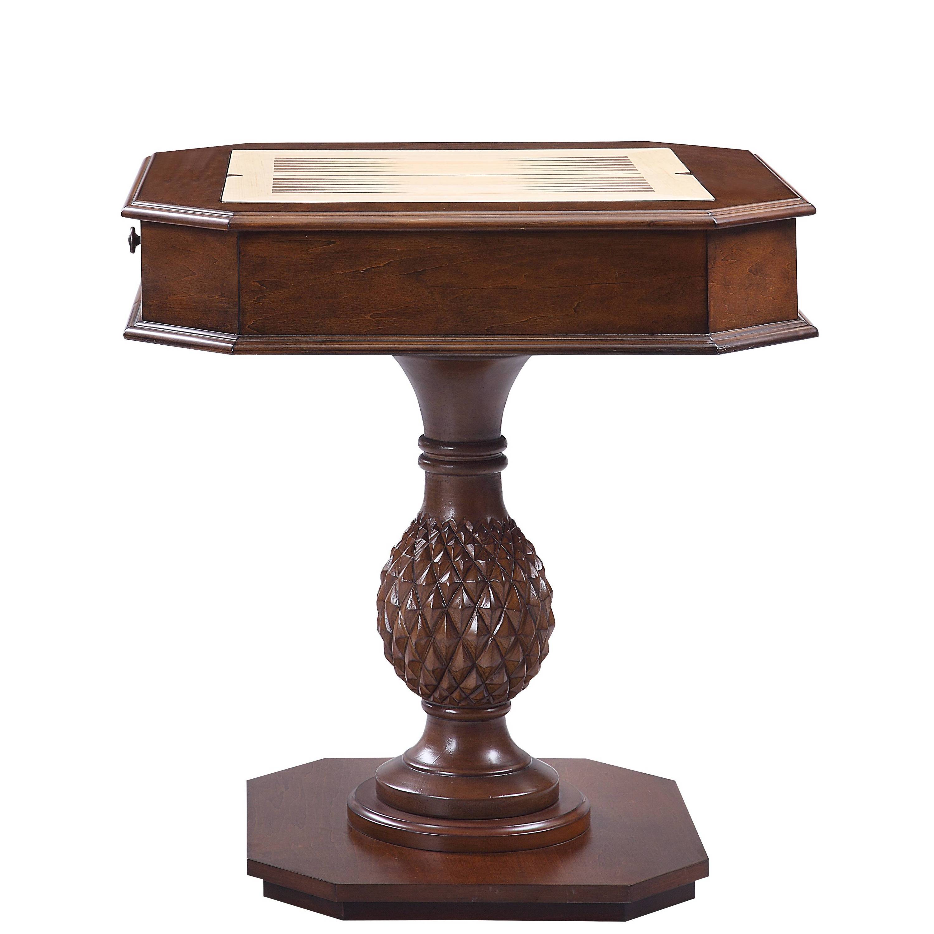 Bishop II Cherry Finish Game Table (Game Board reversible, Chess Figure does not include) | Premium Home Decor - Grand Goldma