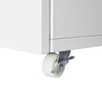 White Steel 2-Door Copier Cabinet with Mobile Pedestal and Printer Stand - Grand Goldman
