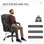 High Back Big and Tall Executive Office Chair 484lbs with Wide Seat, Computer Desk Chair with Linen Fabric, Adjustable Height