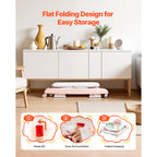 5-in-1 Baby Walker, Folding Baby Activity Center on Wheels, Height Adjustable Rocker Bouncer Walker with Comfortable High-Bac