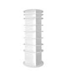 8-Tier Rotating Shoe Rack Tower, 360-degree Spinning Shoe Organizer and Storage Carousel for Closet or Entryway, White - Grand Goldman Shop