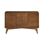 47.3' Mid Century Modern Sideboard Buffet Cabinet with Storage, Storage Cabinet with 2 Doors and 3 Drawers for Kitchen Dining Living Room, Accent Console Table, Walnut - Grand Goldman Shop