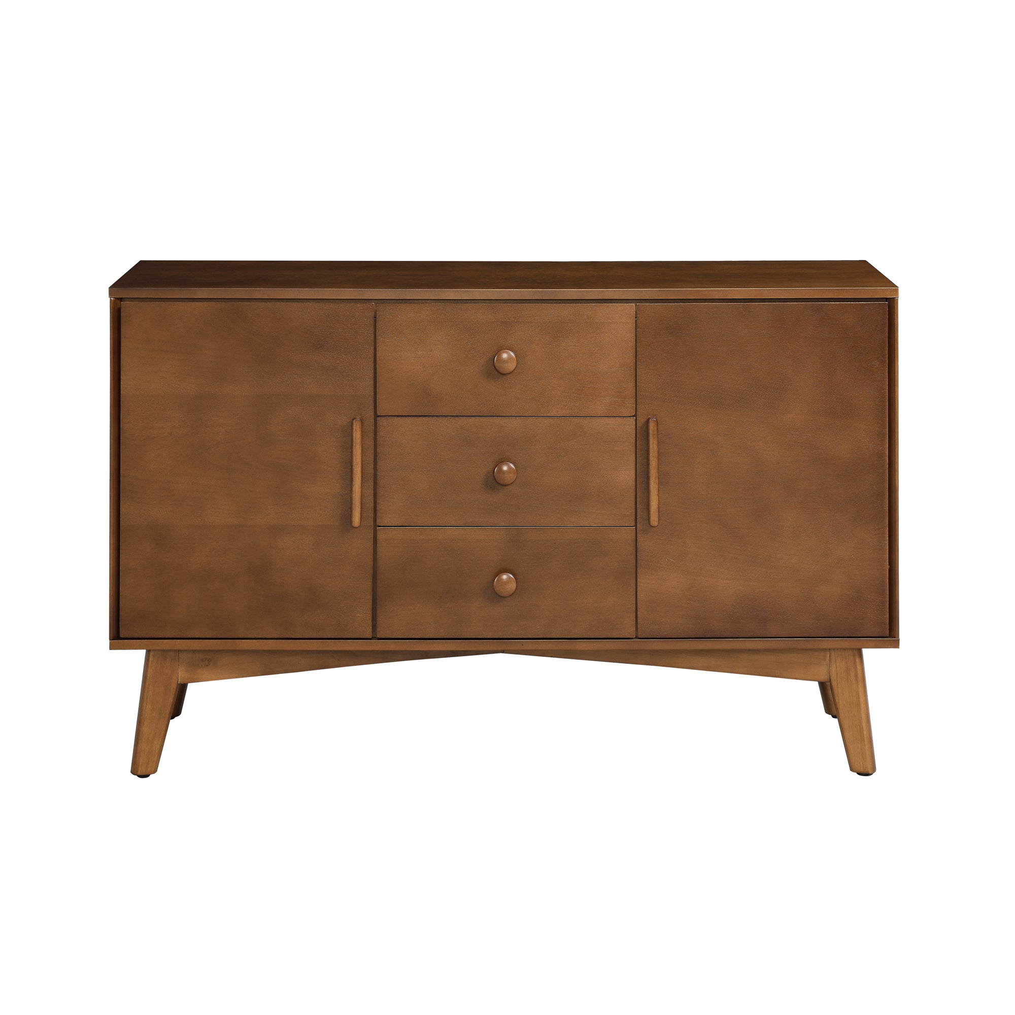 47.3' Mid Century Modern Sideboard Buffet Cabinet with Storage, Storage Cabinet with 2 Doors and 3 Drawers for Kitchen Dining Living Room, Accent Console Table, Walnut - Grand Goldman Shop