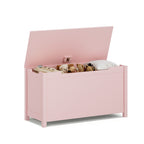 Kids Wooden Toy Box Storage with Safety Hinged Lid for Ages 2+ (Pink) | Premium Home Decor - Grand Goldman
