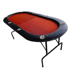 INO Design 73' Foldable Poker Table with Cup Holders #16361 Red - Grand Goldman