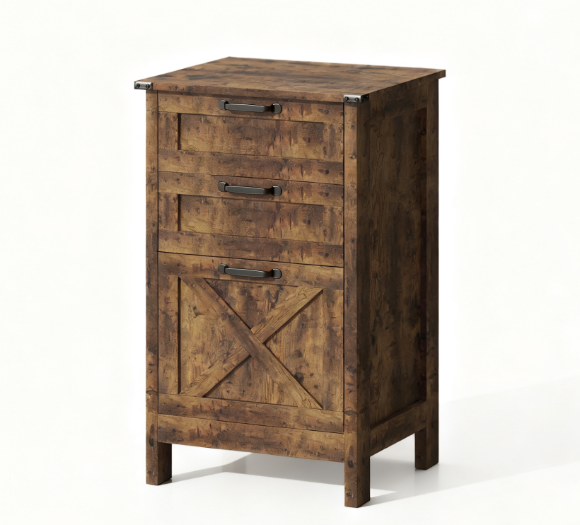Office Storage Cabinet,Vertical File Cabinet with 3 Drawers,For Home and Office - Grand Goldman