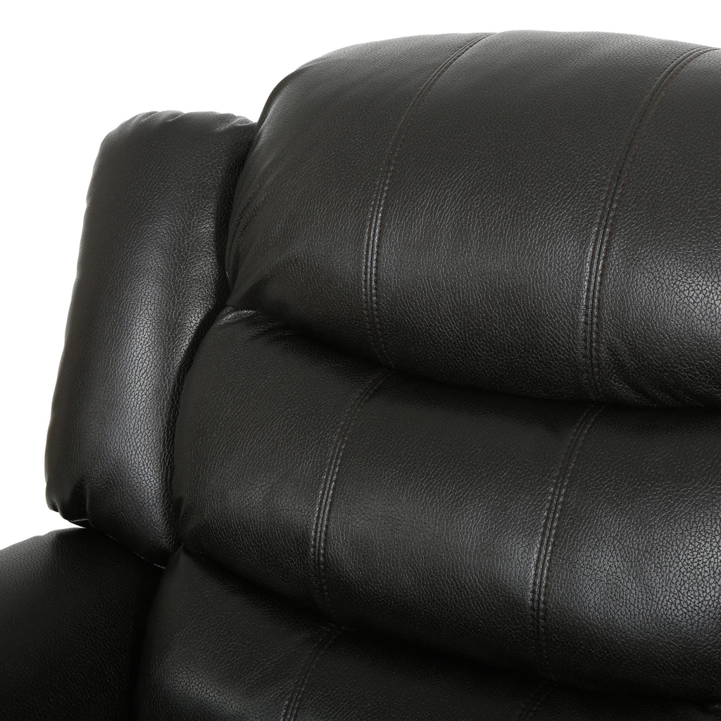 Classic Design Black Berry PU Upholstery Glider Recliner Chair with Spacious Comfort and Durable Construction - Grand Goldman Shop