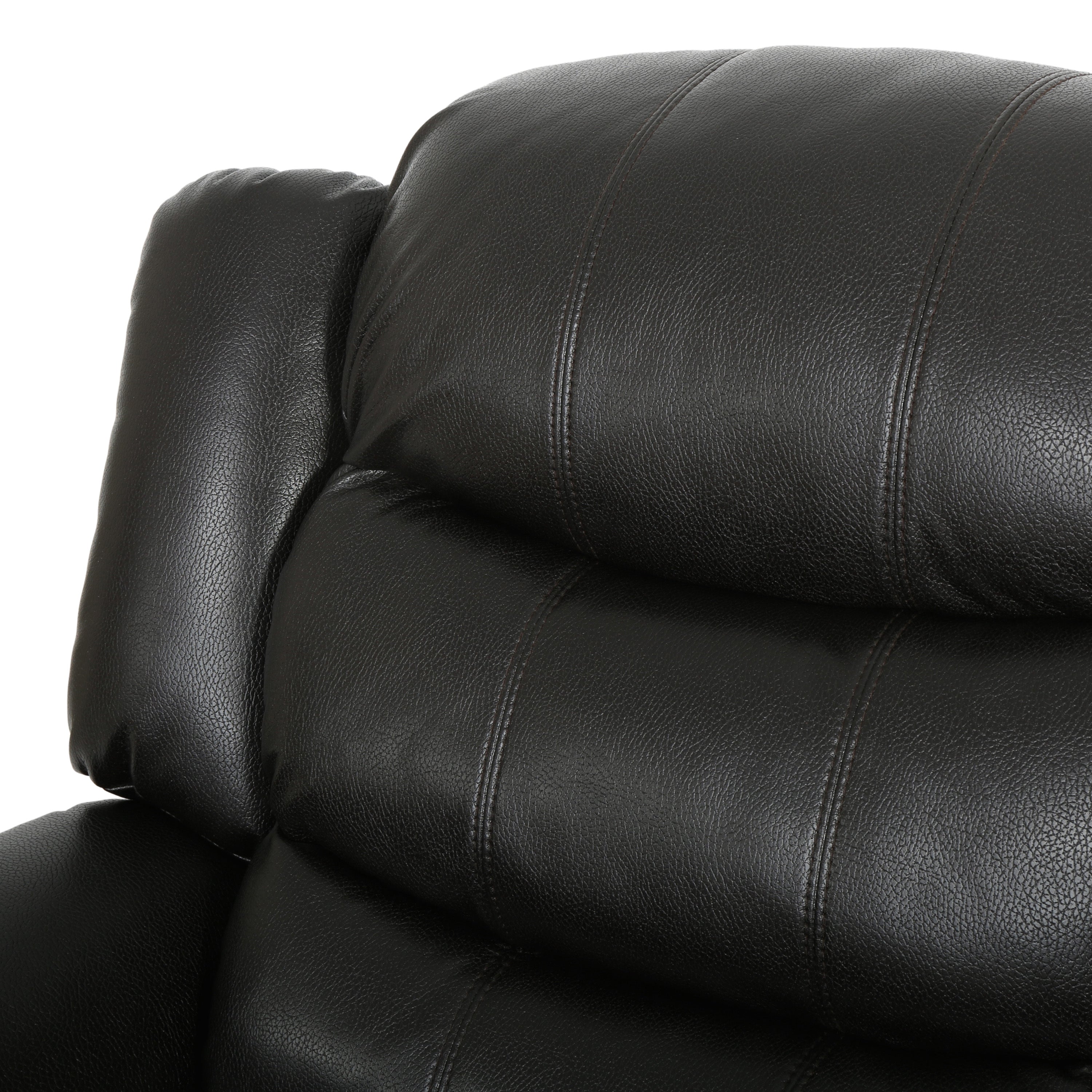 Classic Design Black Berry PU Upholstery Glider Recliner Chair with Spacious Comfort and Durable Construction - Grand Goldman Shop