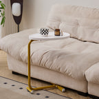 Modern White C-shaped Side Table Set, Versatile End Table for Couch and Bed, Compact Design for Small Spaces - Grand Goldman Shop