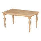 TOPMAX Vintage Traditional 82.7inch Extendable Dining Table with 23.6inch Removable Leaf, Natural - Grand Goldman Shop