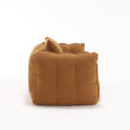 Cozy Beanbag Chair with High Resilience Foam Core for Two - Yellow Chenille, 66x35x25 inches - Grand Goldman Shop