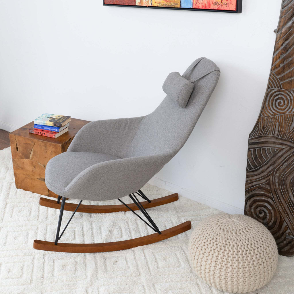 Chloe Mid Century Modern Rocker Livingroom And Bedroom Chair - Grand Goldman Shop