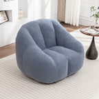 Comfy Bean Bag Chair with Memory Foam Filler – Tufted Soft Stuffed Bean Bag Sofa for Dorm, Apartment, or Living Room – Light Blue - Grand Goldman Shop