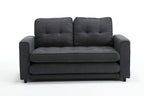 3 Fold Sofa,Convertible Futon Couch sleeper sofabed,Space saving loveseat,Pull Out Couch Bed for Living Room,Dark Gray & Light Gray & Beige,Velvet linen fabric - Grand Goldman Shop