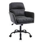 TY Adjustable Office Chair, Ergonomic Swivel Chair, Black Leather, Comfortable for Long Sitting, Versatile Home and Office Us