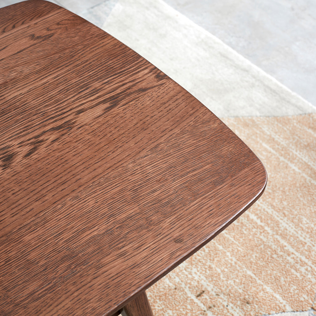Center table Low Table 100% solid Oak Wood Top plate Desk Coffee table Width 100 x Depth 50 x Height 44 cm Study desk Work from home Easy to assemble Walnut Color Wood With Storage Shelf - Grand Goldman Shop