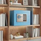 Secure Safe With Key And Password Money Home Safe, 0.23 Cubic Feet Small Safe, Mini Storage Cabinet, Suitable For Home Use, C