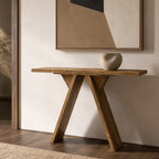Console Table, 43.4-Inch Long Narrow Entryway Table with V-Shaped Base, Rustic Sofa Console for Hallway, Living Room, Behind Sofa - Grand Goldman Shop