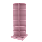 Modern Pink 360 Rotating Shoe Cabinet with 6 Layers for Space-Saving Organization, Plywood, Large Capacity - Grand Goldman Shop