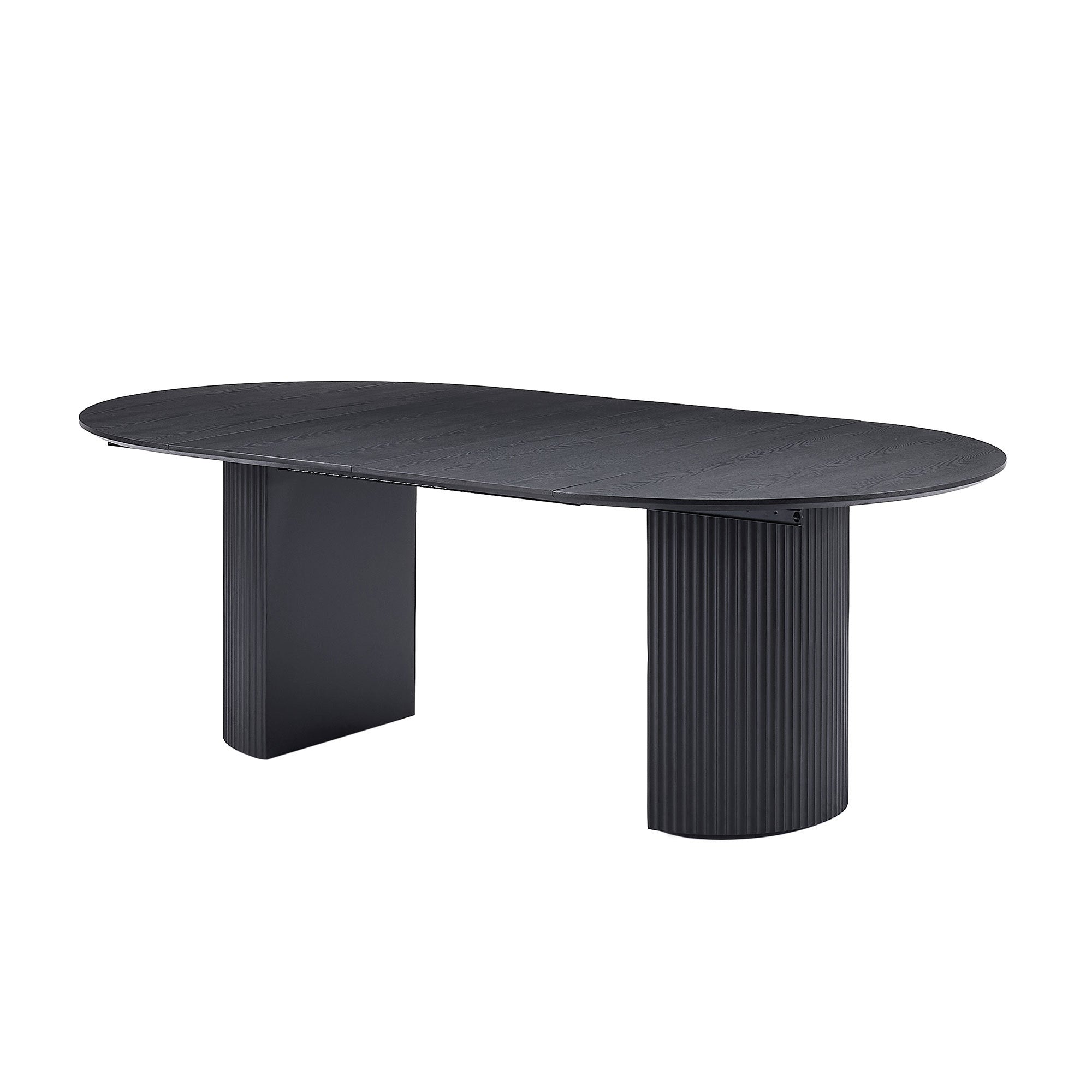 Expandable Dining Table,Solid Top Extending Table Modern Kitchen Table, Leisure Desk for Kitchen Dining Living Room Apartment.BLACK - Grand Goldman Shop