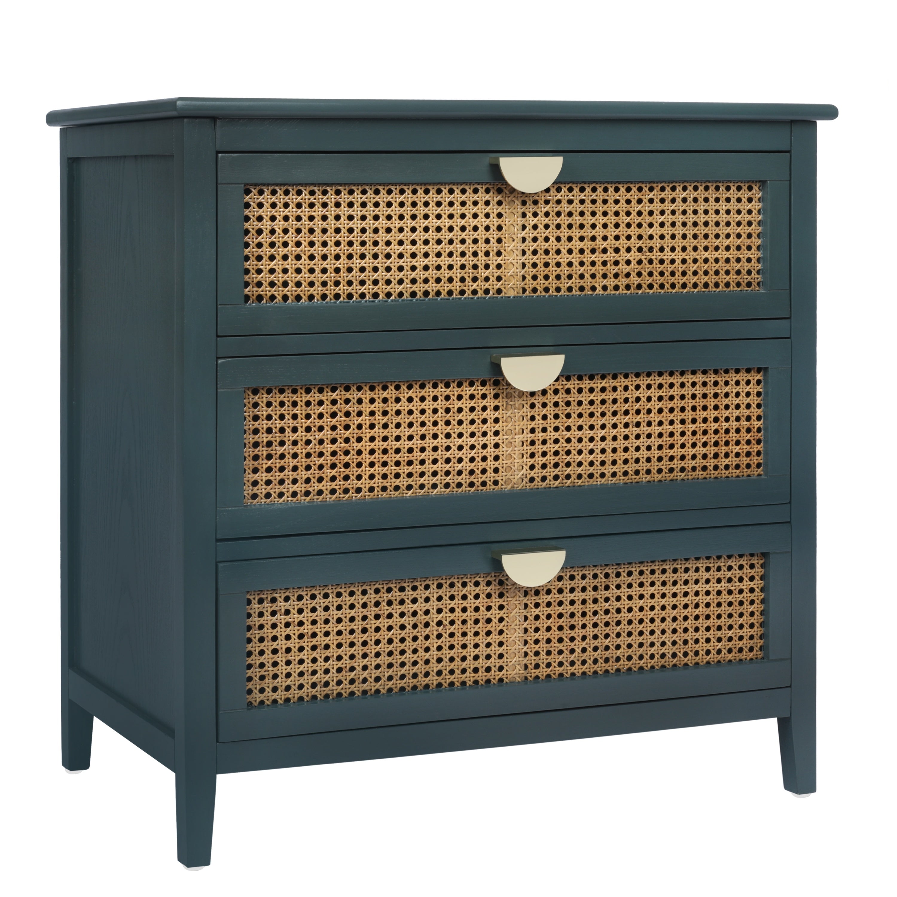 3 Drawer Cabinet, Natural rattan, American Furniture, Suitable for bedroom, living room, study - Grand Goldman Shop