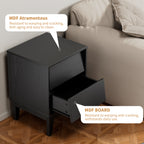 2 Set Nightstands Features Vintage-style and Bevel Design, Made of MDF, Mid Century Modern Nightstand, Night Stand for Bedroom - Grand Goldman Shop