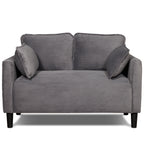 48' Soft Corduroy Loveseat Couch W/Soft Cushions,Side Storage Pocket,Sturdy Composite Board & Solid Wood Frame, High Rebound Sponge,Easy Assembly,Ideal for Living Room,Apartment,Dorm,Office. - Grand Goldman Shop
