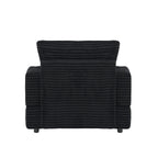 39-inch Spring upholstered armchair and Ottoman set - comfortable single sofa with cup holder and corduroy fabric, perfect for living room or bedroom - Grand Goldman Shop