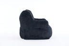 010-Soft Fluffy Corduroy Fabric Bean Bag Chair Filled With Memory Sponge,Black - Grand Goldman Shop