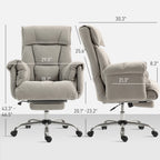 Reclining Desk Chair with Rolling Wheels,High Back Office Chair | Premium Home Decor - Grand Goldman