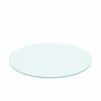 Clear 20' Round Tempered Glass Table Top with Flat Polished Edge, 1/4' Thick - Grand Goldman Shop