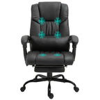 Vinsetto High Back Massage Office Chair with 6 Vibration Points, PU Leather Reclining Computer Chair, Ergonomic Office Chair 