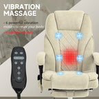 Vinsetto Massage Office Chair with Foot Rest, Executive Office Chair with 6 Vibration Point and Heat, Reclining Computer Chai