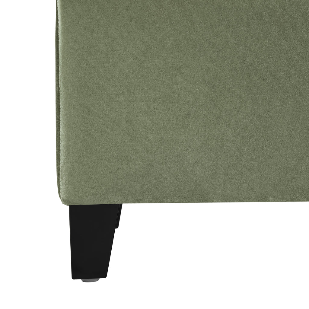 Wendover Elegant Velvet Tufted Storage Bench with Lift-Up Top and Birch Wood Legs - Grand Goldman Shop