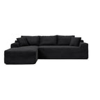 105'' Modular Sectional Sofa, Cloud Sectional Couch with Deep Seat, Modern Modular L-Shape Sofa Couch with Chaise,Upholstered Couches for Living Room Bedroom,No Assembly, (BLACK) - Grand Goldman Shop