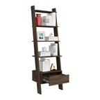 Hamburg Ladder Bookcase, Five Open Shelves, One Drawer | Premium Home Decor - Grand Goldman