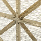 Margaret 3-Panel Fireplace Screen Iron Black/Gold - Grand Goldman Shop
