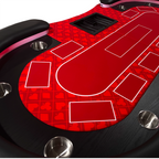 INO Design 94' Fodable Poker Table with Dealer Spot for 10 players, Red | Premium Home Decor - Grand Goldman
