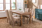 Nikki Collection Modern, High-end Tufted Solid Wood Contemporary Velvet Upholstered Dining Chair with Wood Legs Nailhead Trim 2-Pcs Set, Khaki, SW2001KK - Grand Goldman Shop