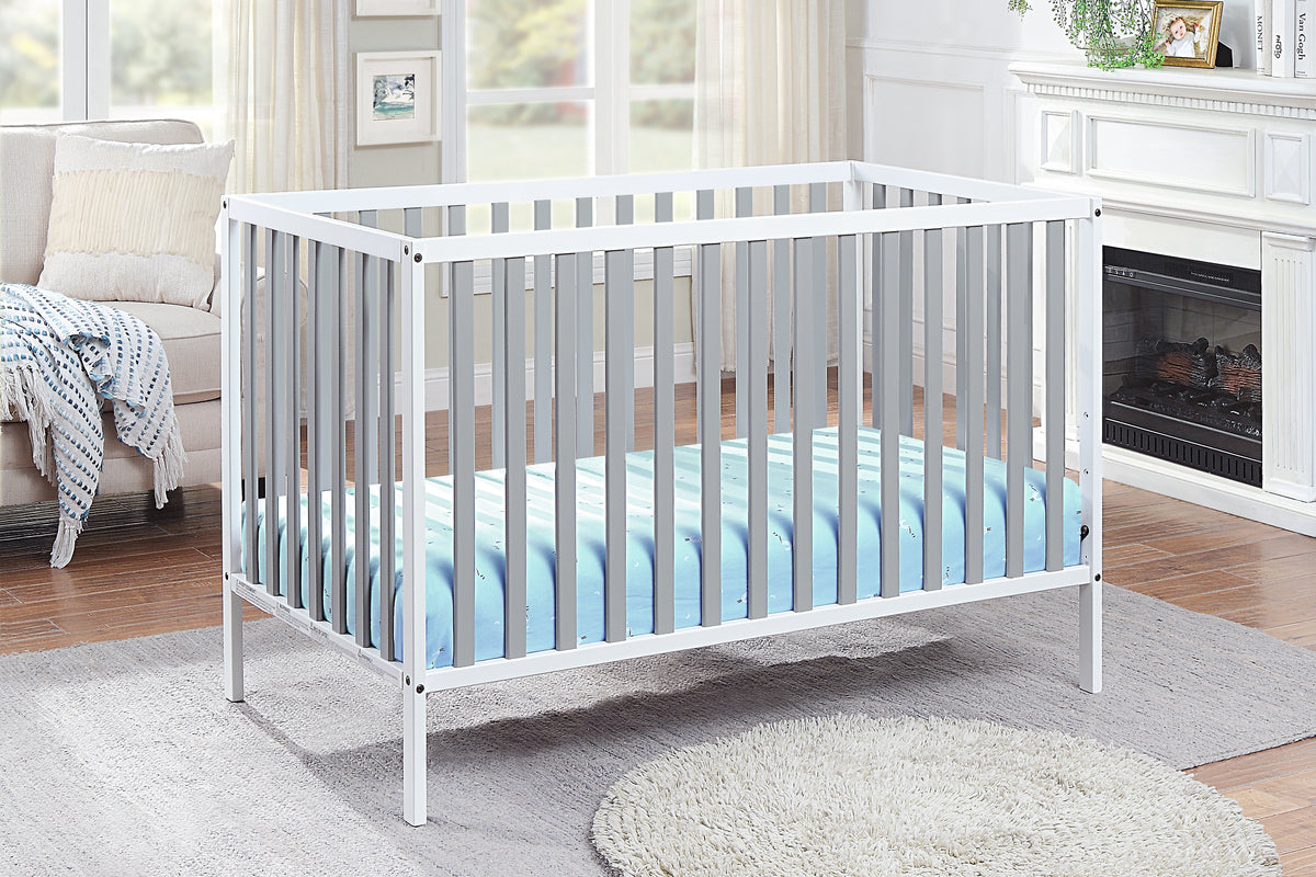 Deux Remi 3-in-1 Convertible Island Crib White/Gray | Premium Home Decor - Grand Goldman