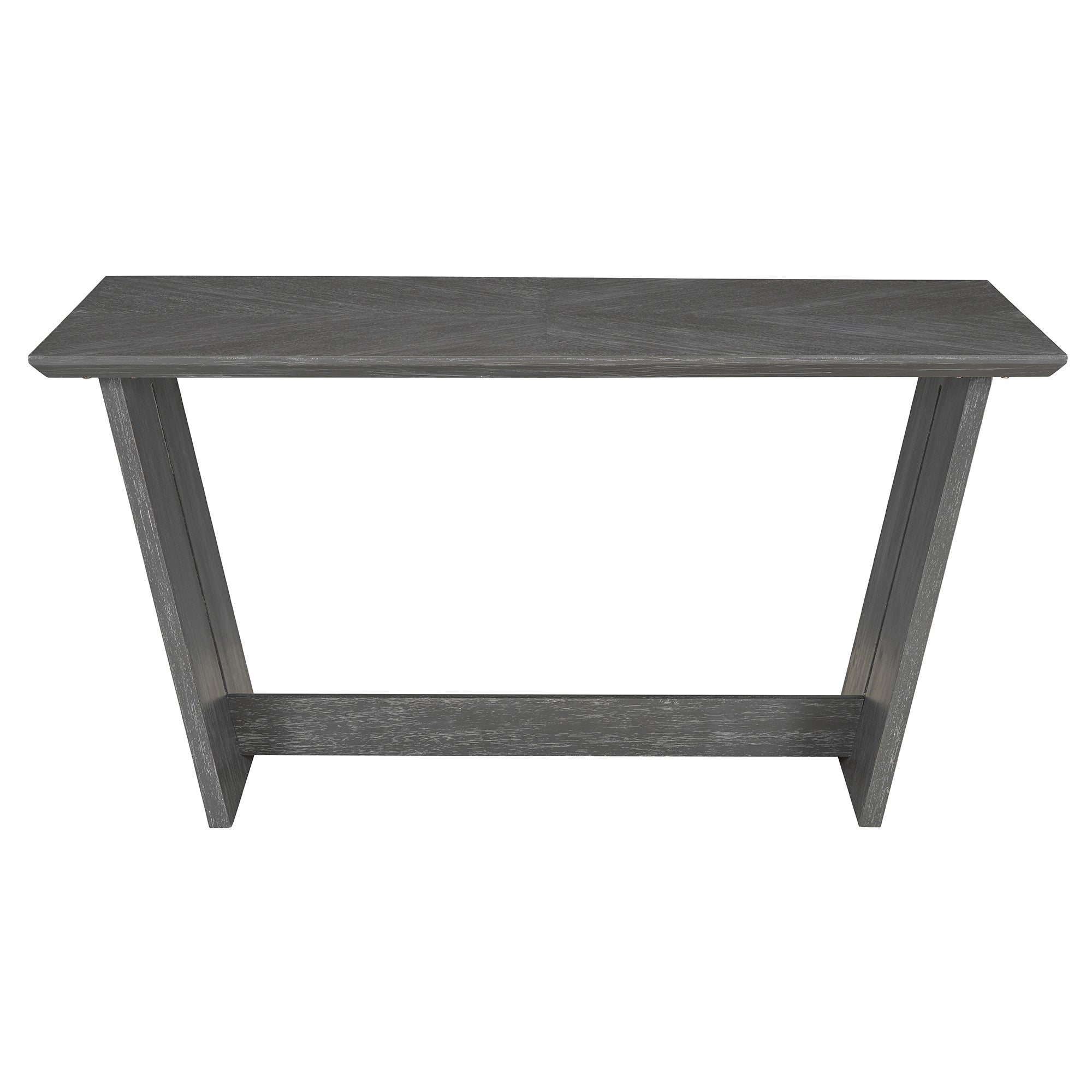 TREXM 6-Piece Retro Dining Table Set for 6, 60' Wood Kitchen Table and Chairs Set of 4 with Bench Designed Trestle Base for kitchen & Dining Room (Gray) - Grand Goldman Shop