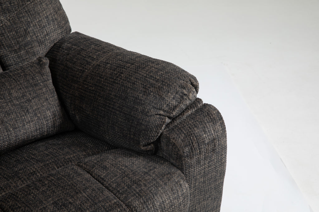 Old age electric lift chair, flat high density foam electric sofa, with heating and massage functions, can tilt to 180 degrees, 2 pocket cup holders, 2 remote controls, 4 OKIN motors - Grand Goldman Shop