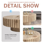 Modern minimalist circular coffee table 31.4'' with natural wood texture, stable and durable, enhancing spatial aesthetics suitable for living rooms, study rooms and offices. - Grand Goldman Shop