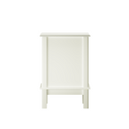 Modern  Nightstand with 2 Drawers, Bedroom Bedside Table with Gold Handles, Sturdy Wood Accent Table for Small Spaces, Living Room, Kids Room & Guest Room-Off White - Grand Goldman Shop