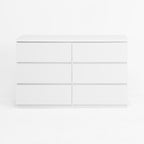 6 Drawer Storage Cabinet ,Dresser, Wood Storage Tower Clothes Organizer, Wide Chest of 6 Drawers, Large Storage Space for Bedroom, Hallway, Entryway Living Room White - Grand Goldman Shop